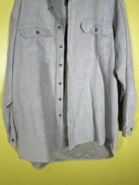 Vintage Duck Head Faux Suede Button Shirt XL